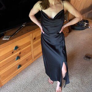 Banana Republic Black Midi Slip Dress